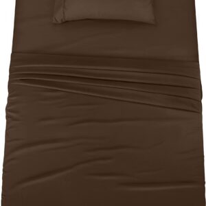 Utopia Bedding Twin Bed Sheets Set - 3 Piece Bedding - Brushed Microfiber - Shrinkage and Fade Resistant - Easy Care (Twin, Brown)