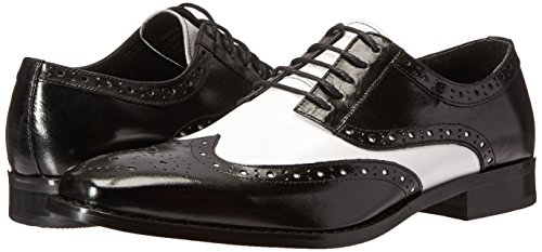 Stacy Adams Men's Tinsley-Wingtip Oxford, Black/White, 15 M US