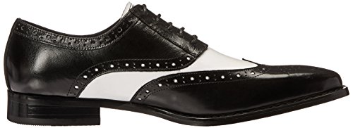 Stacy Adams Men's Tinsley-Wingtip Oxford, Black/White, 15 M US