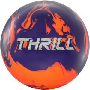 bowlerstore products motiv top thrill pre-drilled solid bowling ball- purple/orange 13lbs