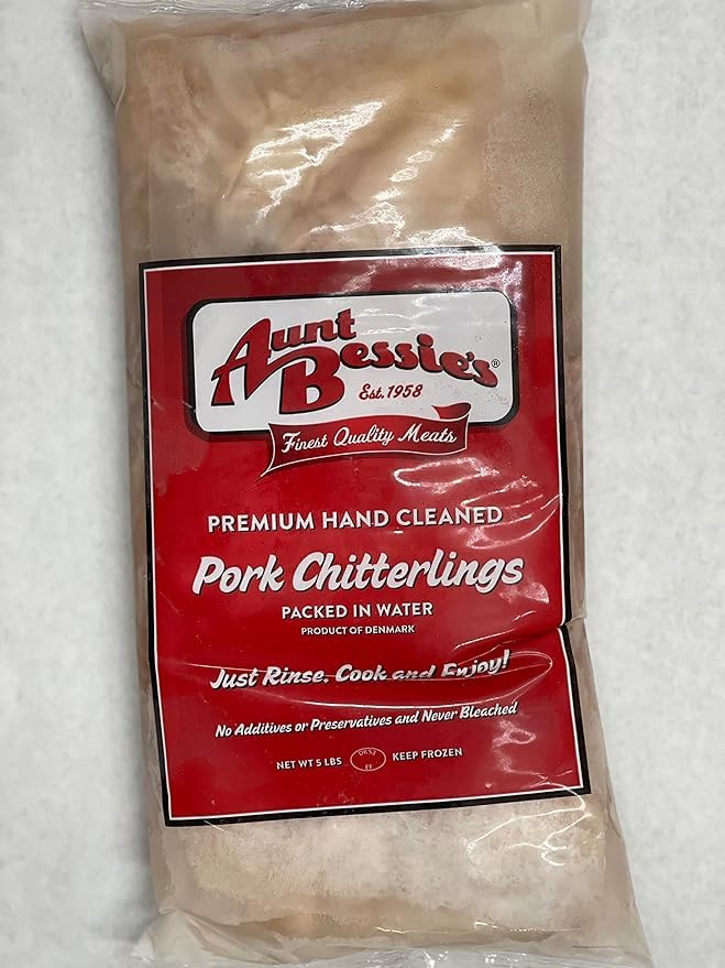 Aunt Bessie's Premium Hand Cleaned Pork Chitterlings, 5lb (Pack of 2)