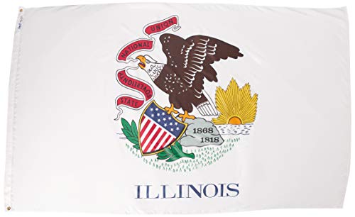 Annin Flagmakers Illinois State Flag USA-Made to Official State Design Specifications, 5 x 8 Feet (Model 141480)