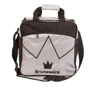 brunswick blitz single tote bowling bag, silver