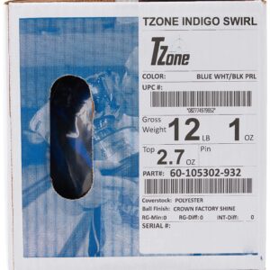 Brunswick TZone Indigo Swirl Bowling Ball (16-Pounds)