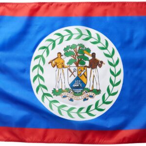 Annin Flagmakers Belize Flag USA-Made to Official United Nations Design Specifications, 2 x 3 Feet (Model 190582)