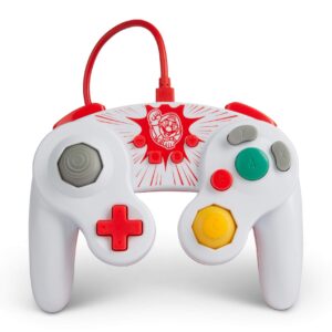 PowerA Wired GameCube Style Controller for Nintendo Switch - Mario, Gamepad, Wired Video Game Controller, Gaming Controller, GameCube Controller - Nintendo Switch