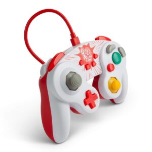 PowerA Wired GameCube Style Controller for Nintendo Switch - Mario, Gamepad, Wired Video Game Controller, Gaming Controller, GameCube Controller - Nintendo Switch