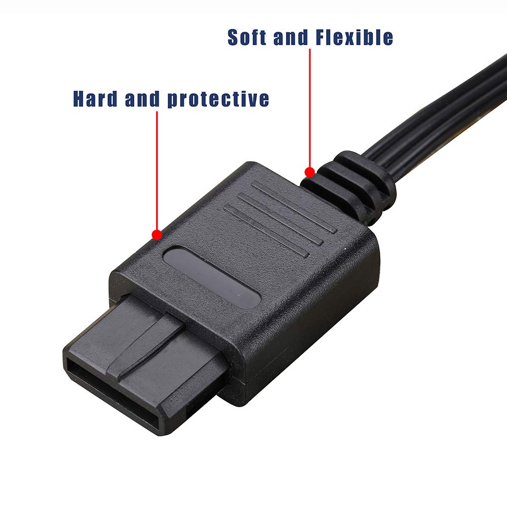 AV Cable Composite Video Cord Compatible with Nintendo 64/N64/GameCube/Super Nintendo SNES TV Game(6 Feet)