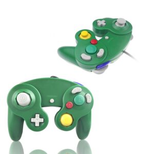 Reiso Gamecube Controller, 2 Pack NGC Classic Wired Controller for Wii Game cube Console (Orange and Green)