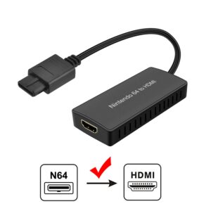 Y.D.F N64 to HDMI Converter, HD Link Cable for N64, Nintendo 64 to HDMI Compatible Nintendo 64/ Game Cube/SNES/SFC（Plug and play, no power supply required.）