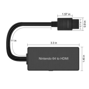 Y.D.F N64 to HDMI Converter, HD Link Cable for N64, Nintendo 64 to HDMI Compatible Nintendo 64/ Game Cube/SNES/SFC（Plug and play, no power supply required.）