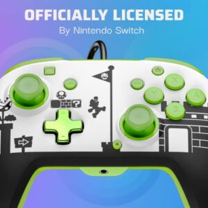 PDP REMATCH Enhanced Wired Nintendo Switch Pro Controller, Switch Lite/OLED Compatible (Mario Retro)