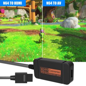 yoxxzus N64 HDMI Adapter, HDMI Converter with HDMI Cable for N64/Gamecube/SNES