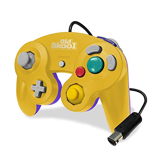 Old Skool GameCube/Wii Compatible Controller - Yellow/Purple Special Edition