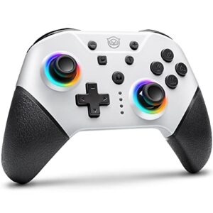 nyxi chaos pro controlle with hall joystick, switch pro controller wireless for nintendo switch/lite/oled, hall effect controller with rgb light, programmable, turbo, vibration, wake up
