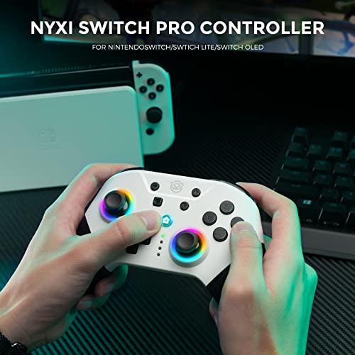 NYXI Chaos Pro controlle with Hall Joystick, switch pro controller wireless for Nintendo Switch/Lite/OLED, Hall Effect Controller with RGB Light, Programmable, Turbo, Vibration, Wake Up