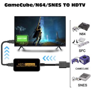 Hisewen N64 to HDMI Converter, Gamecube hdmi adapter, HDMI Cable for Nintendo 64/ Gamecube/SNES/SFC/NGC