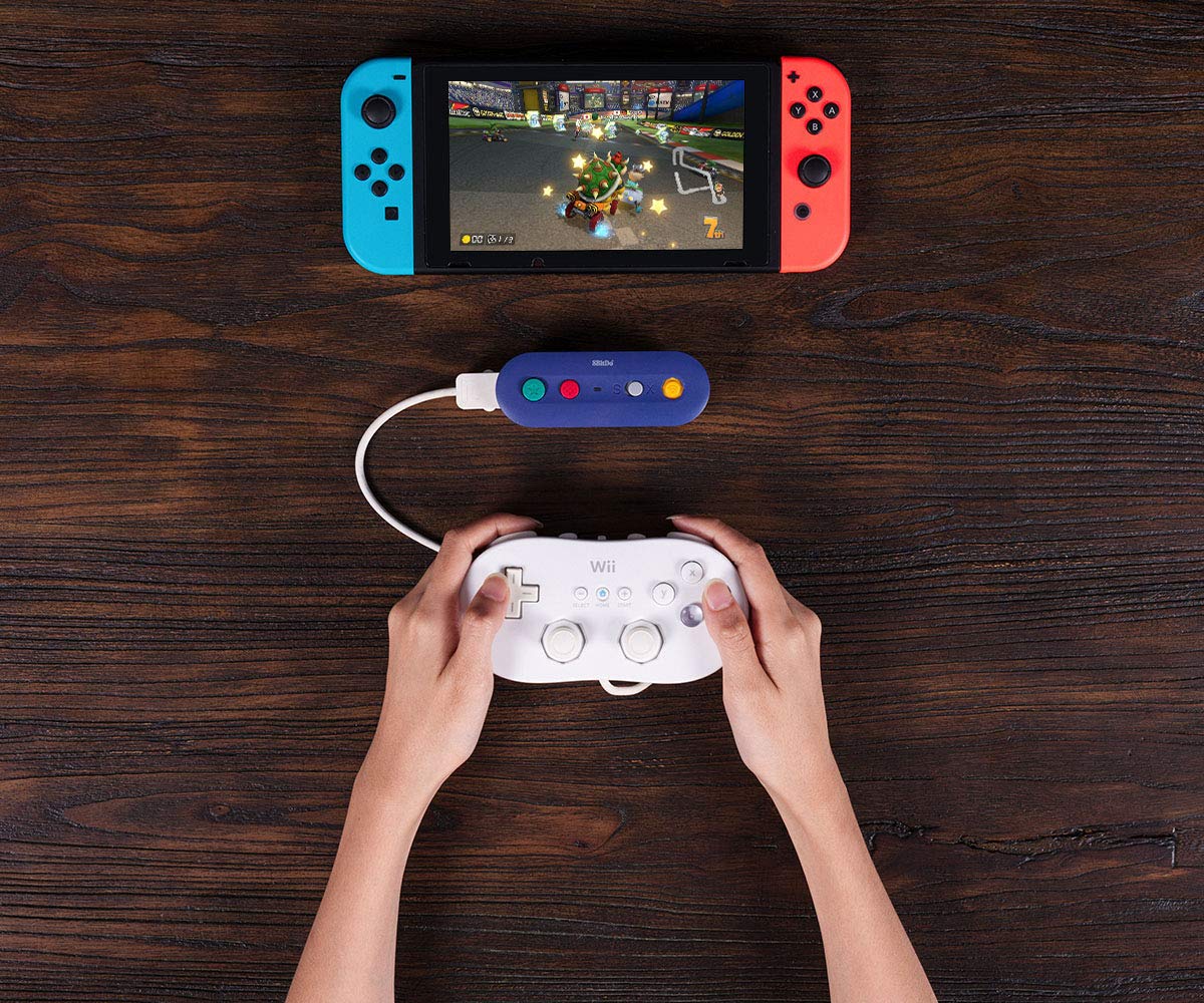 8Bitdo Gbros. Wireless Adapter for Nintendo Switch (Works with Wired GameCube & Classic Edition Controllers) - Nintendo Switch