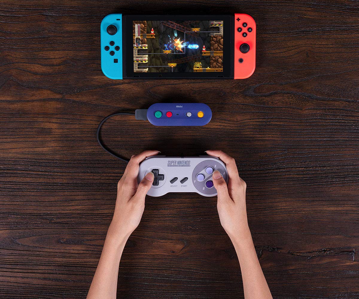 8Bitdo Gbros. Wireless Adapter for Nintendo Switch (Works with Wired GameCube & Classic Edition Controllers) - Nintendo Switch