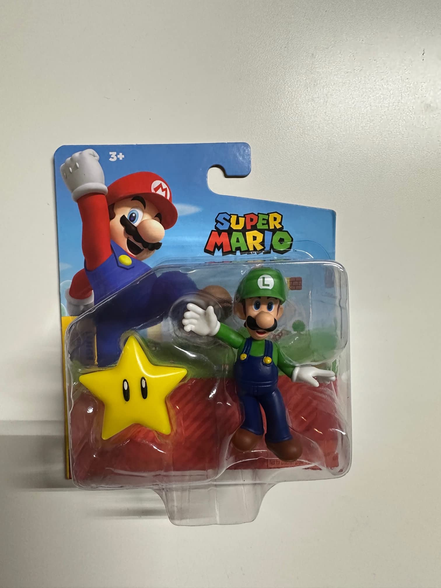World of Nintendo 41301 3" Luigi with Super Star Action Figure