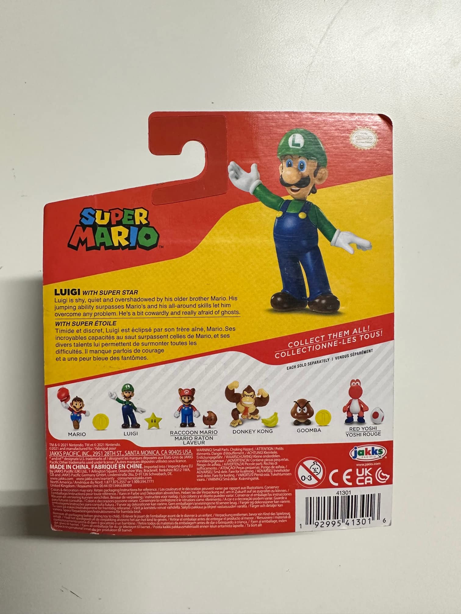 World of Nintendo 41301 3" Luigi with Super Star Action Figure