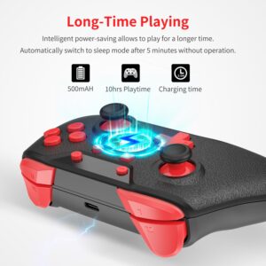 GCHT GAMING Wireless Switch Controllers Compatible with Nintendo Switch/Lite/OLED/PC/STEAM, Switch Pro Controller with Wake-up, Turbo, Vibration, Gyroscope, Programm Back Button (Black)