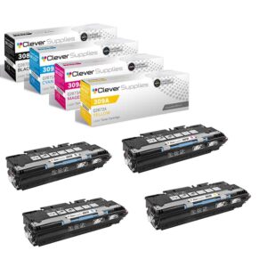 cs compatible toner cartridge replacement for hp 3500 q2670a black q2671a cyan q2672a yellow q2673a magenta hp 308a & hp 309a color 3500dn 3500dtn 3750n 3750dn 3750dtn 4 color set