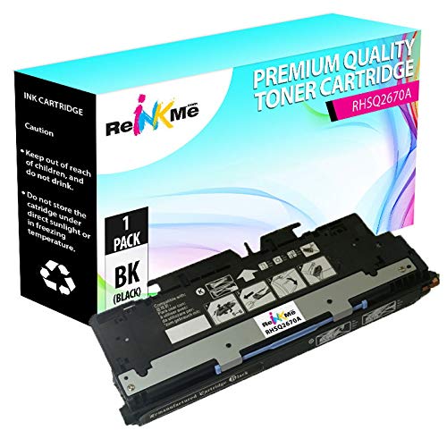 ReInkMe Compatible Q2670A 308A Black Toner Cartridge for HP 3500n 3550n 3700dn