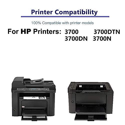 Jullu 2-Pack (Black) Compatible High Capacity 308A (Q2670A) Toner Cartridge use for 3700, 3700DN, 3700DTN, 3700N Printer