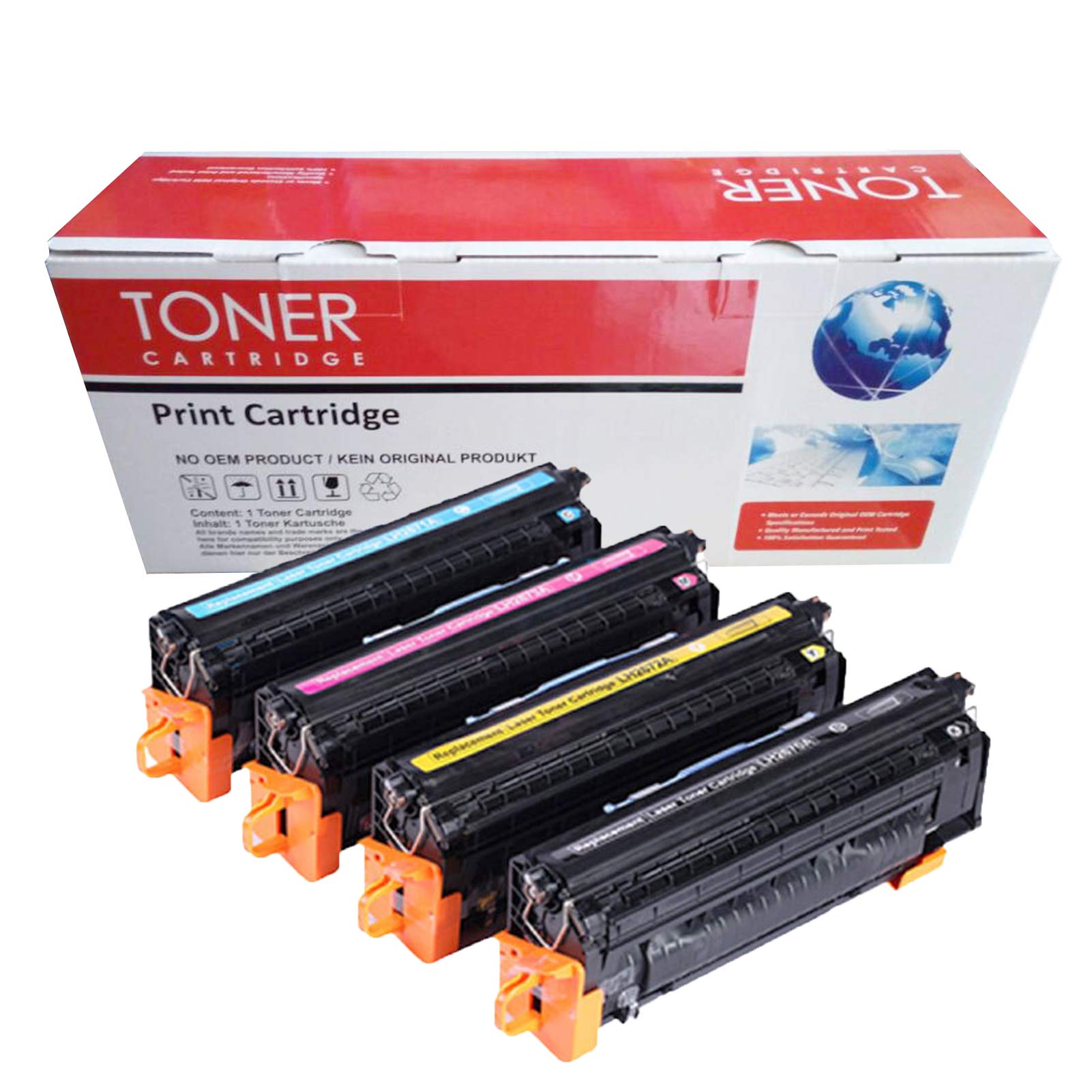 Toner Cartridge 308A Q2670A (1BK) | 309A Q2671A Q2672A Q2673A (1C+1Y+1M) Compatible with HP Color Laserjet 3500 3500N 3550 3550N 3700 3700N 3700DN 3700DTN Printer-4-colors