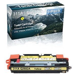 1-pack (yellow) compatible high capacity 308a 311a | q2682a toner cartridge use for hp 3700 3700dn 3700dtn 3700n printer