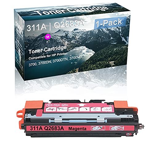 1-Pack (Magenta) Compatible 3700 3700DN 3700DTN 3700N Printer Toner Cartridge High Capacity Replacement for HP 308A 311A | Q2683A Toner Cartridge