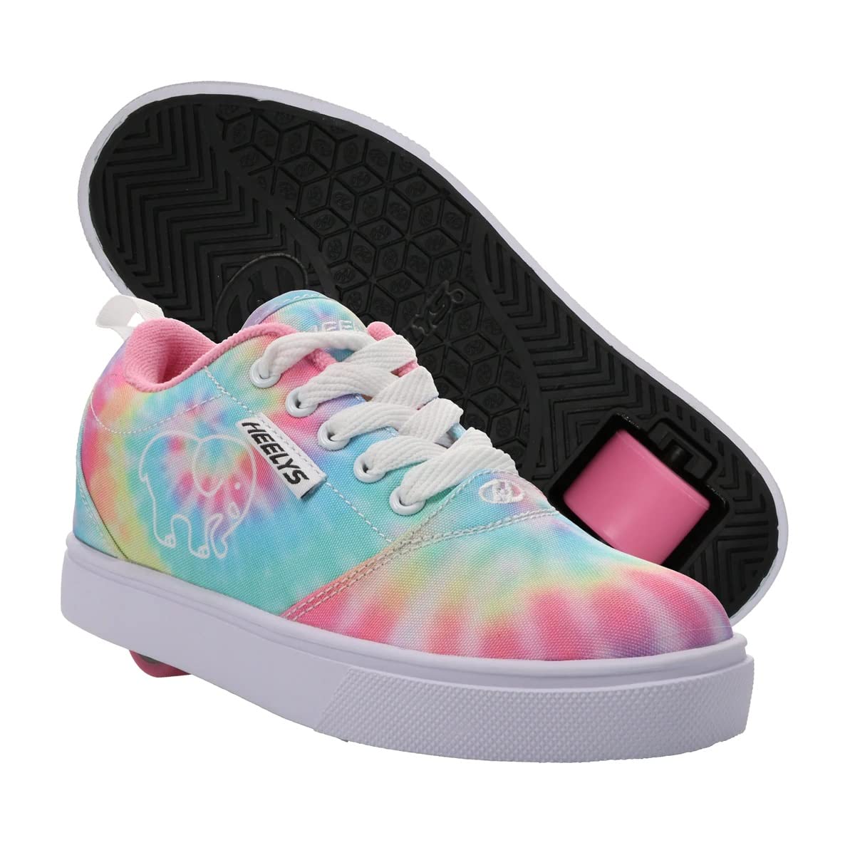 HEELYS Youth Girls Pro 20 Prints Ivory Ella Wheels Skate Sneaker Shoes (7, Tie-dye/Multi, numeric_7)