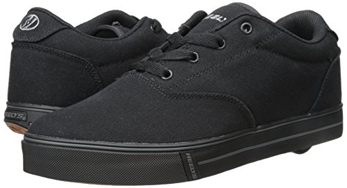 Heelys Launch-K Skate Shoe, Black Canvas, 3 M US Little Kid