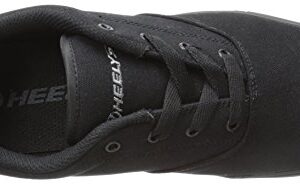 Heelys Launch-K Skate Shoe, Black Canvas, 3 M US Little Kid