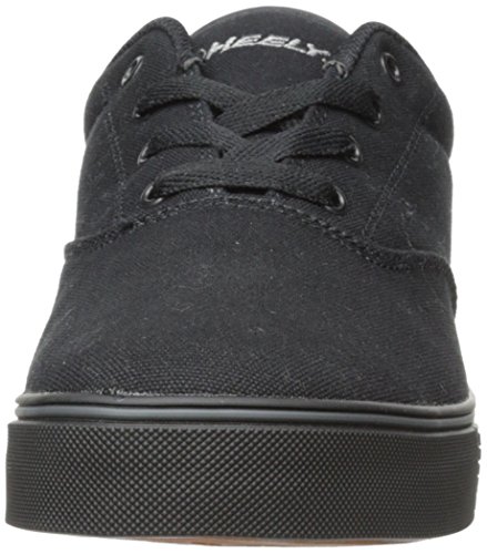 Heelys Launch-K Skate Shoe, Black Canvas, 3 M US Little Kid