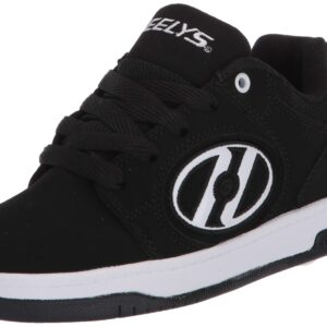 Heelys Boys' Voyager Tennis Shoe, Black/White, 4 M US Big Kid