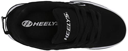 Heelys Boys' Voyager Tennis Shoe, Black/White, 4 M US Big Kid