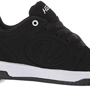 Heelys Boys' Voyager Tennis Shoe, Black/White, 4 M US Big Kid