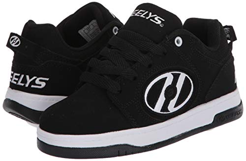 Heelys Boys' Voyager Tennis Shoe, Black/White, 4 M US Big Kid