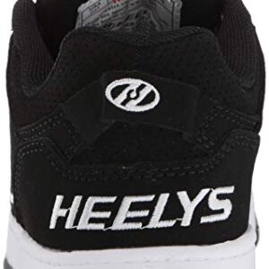 Heelys Boys' Voyager Tennis Shoe, Black/White, 4 M US Big Kid