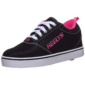 HEELYS Girl's Pro 20 (Little Kid/Big Kid/Adult) Black/White/Pink 1 Little Kid M