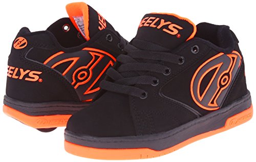 Heelys Kids Propel Skate Shoe, Black/Orange, 5