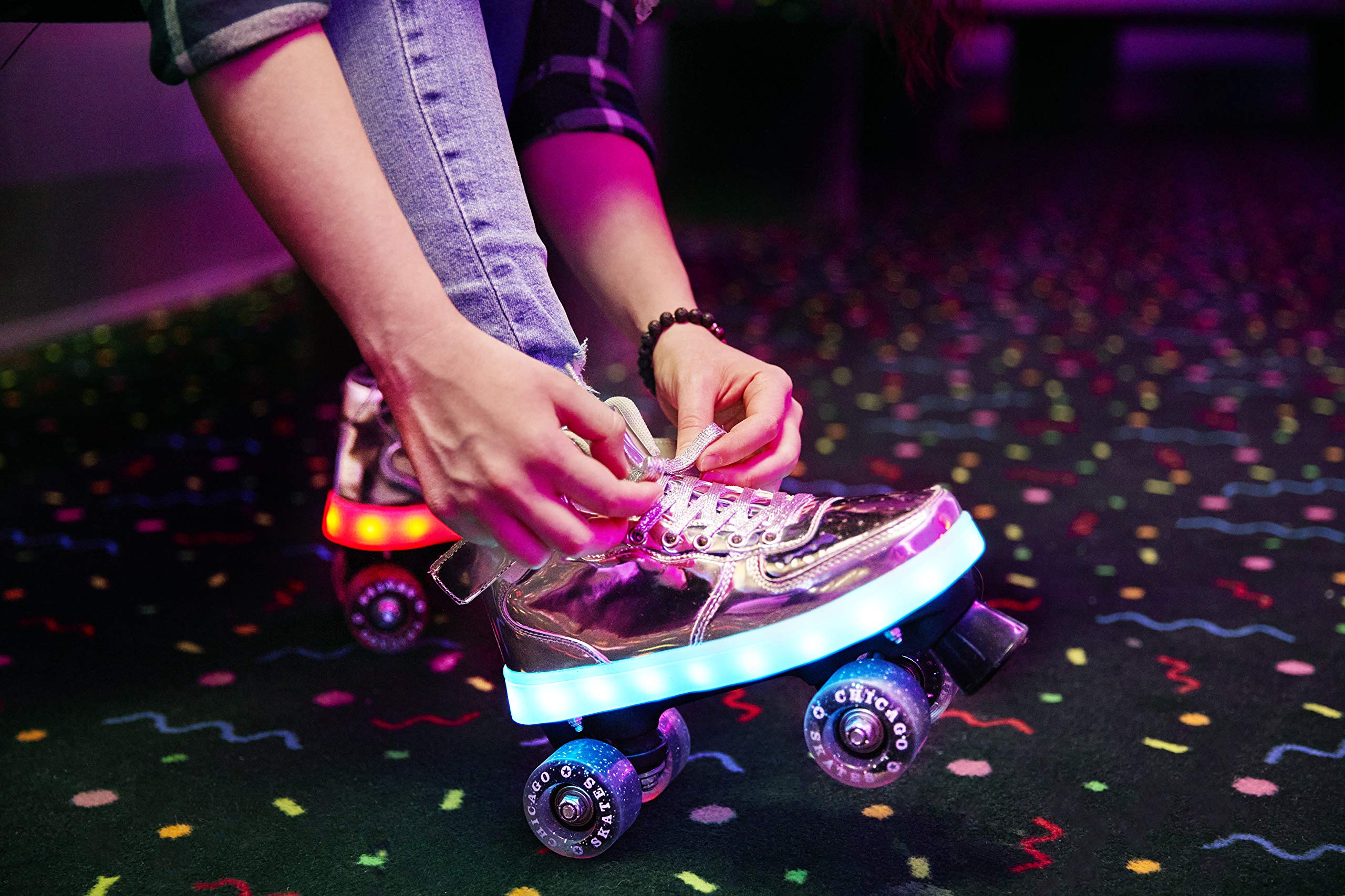 CHICAGO Skates Pulse Light Up Quad Skates, Women's Adult Sizes