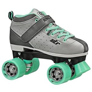 roller derby str seven women's roller skate, grey/mint, 7