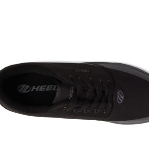 HEELYS Pro 20 1/2 FLD (Little Big Kid/Adult) Wheeled Heel Shoe, Black/Charcoal, 8 US Unisex