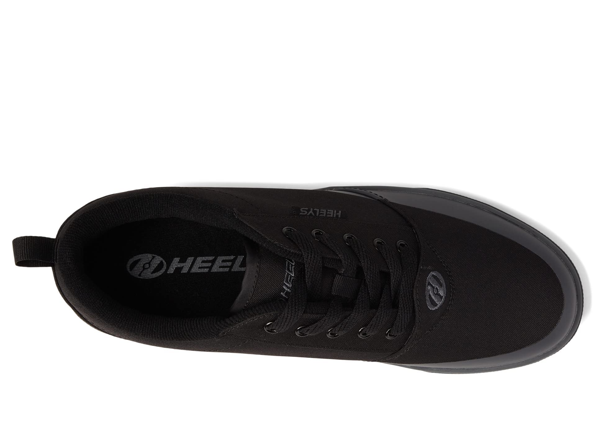 HEELYS Pro 20 1/2 FLD (Little Big Kid/Adult) Wheeled Heel Shoe, Black/Charcoal, 8 US Unisex