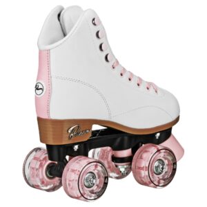 Pacer Comet Hightop Youth Skate with Light Up Wheels White/Pink Size Youth 4