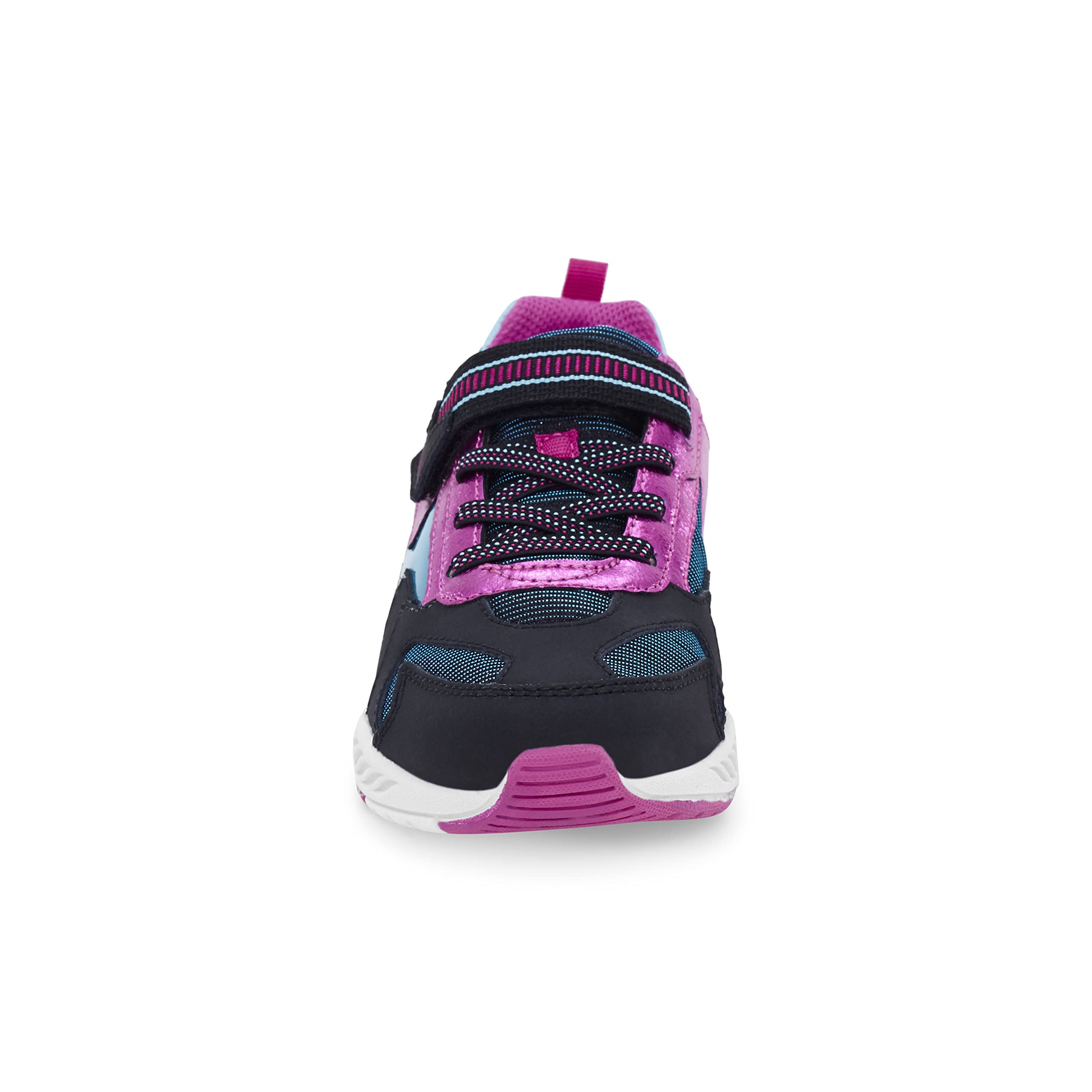 Stride Rite Girls Lighted Cosmic Sneaker, Black Multi, 11.5 Wide Little Kid