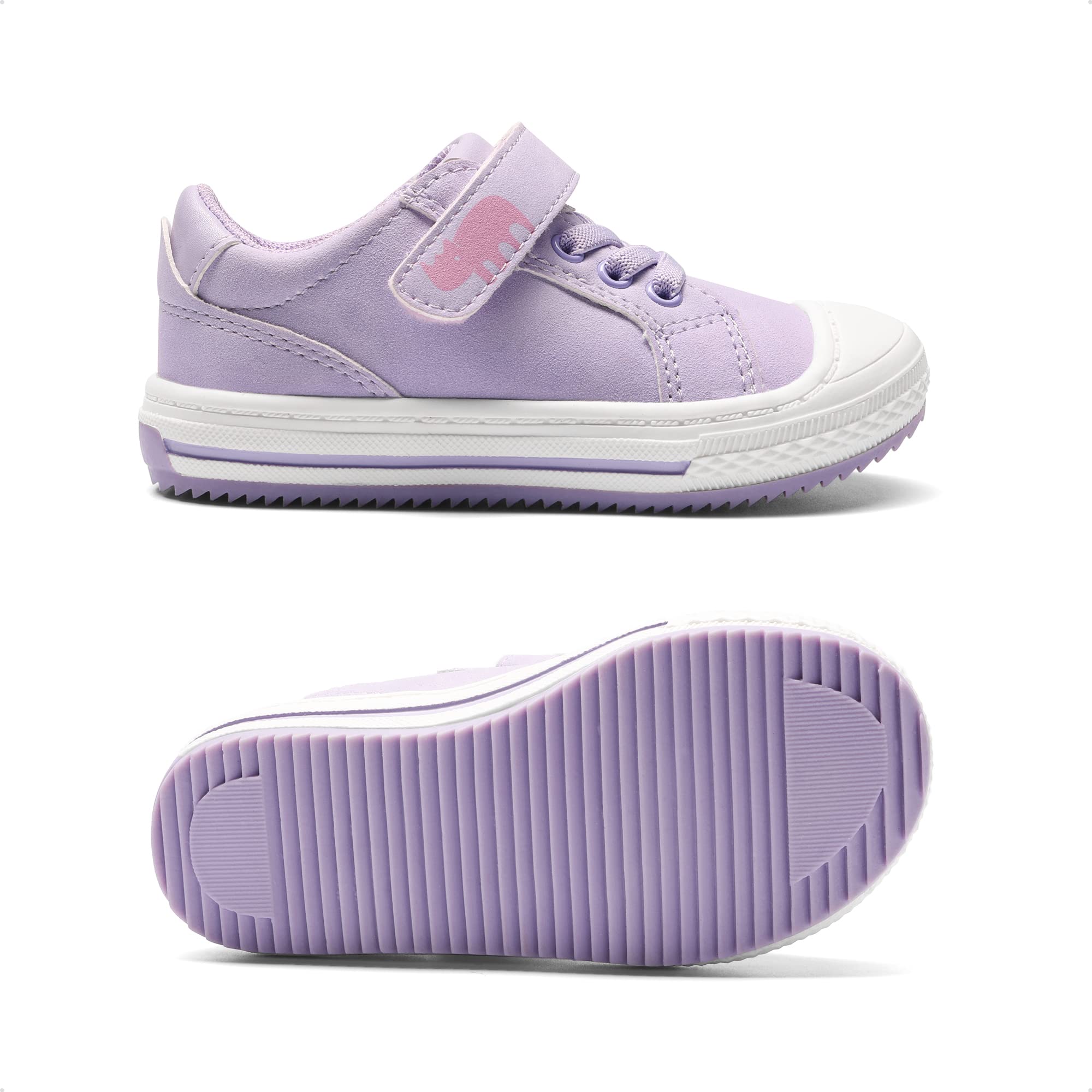 DREAM PAIRS Unisex-Child Casual Lightweight Kids Walking Skate Shoes, Light Purple - 6 Toddler (SDFS222K)